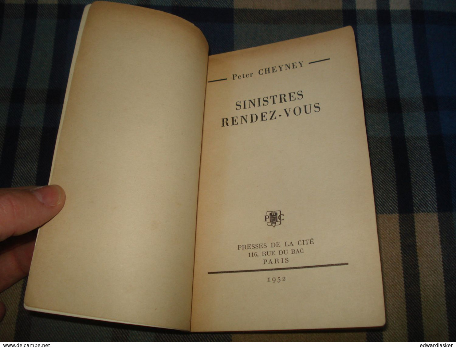 Un MYSTERE N°74 : SINISTRES RENDEZ-VOUS /Peter CHEYNEY - Mars 1952 - Presses De La Cité