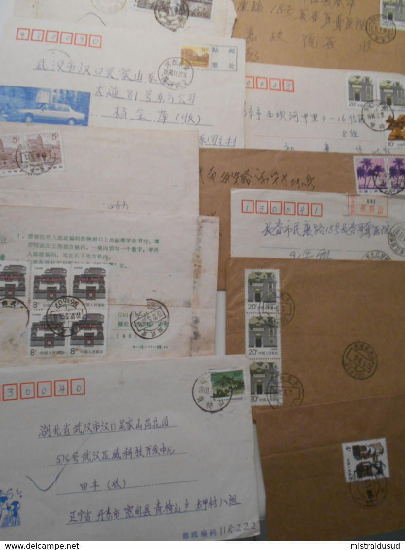 Chine Collection , 20 Lettres Toute Au Tarif Interieur - Lots & Serien