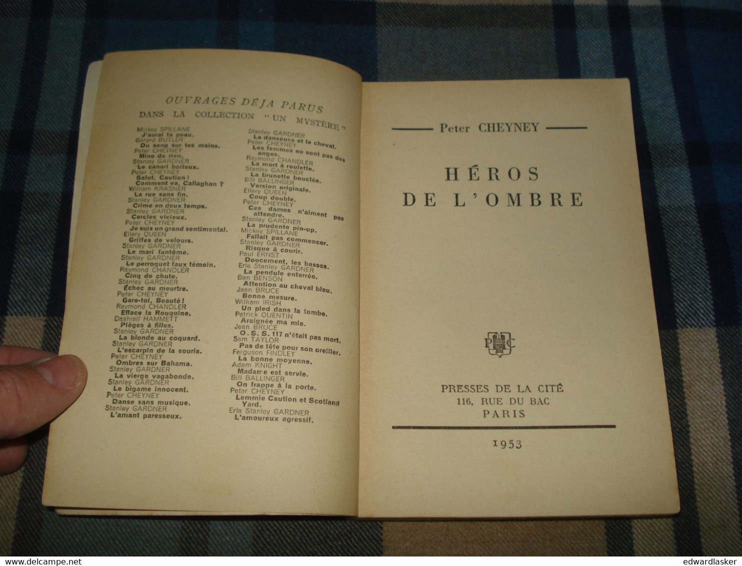Un MYSTERE N°78 : HÉROS DE L'OMBRE /Peter CHEYNEY - Juin 1953 - Presses De La Cité