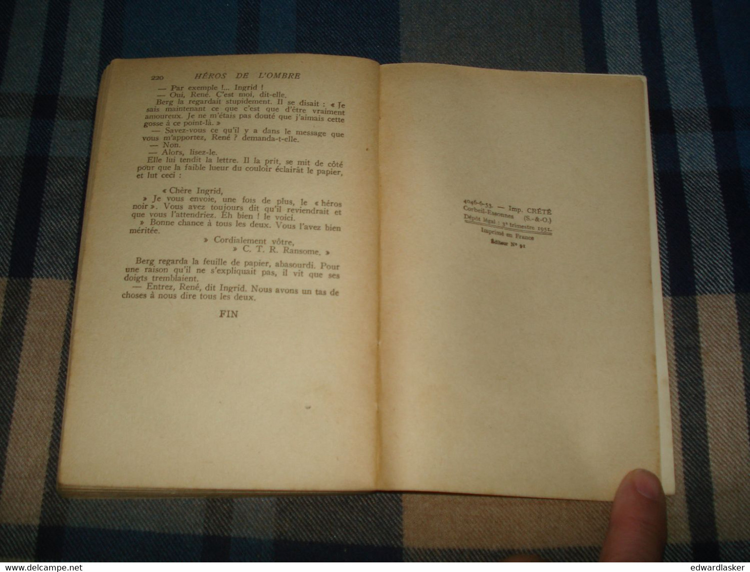 Un MYSTERE N°78 : HÉROS DE L'OMBRE /Peter CHEYNEY - Juin 1953 - Presses De La Cité