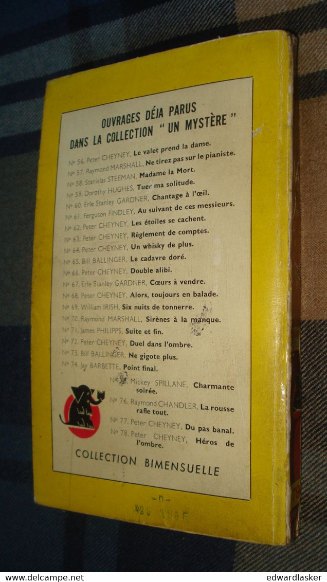 Un MYSTERE N°79 : OMBRES Dans La RUE /Peter CHEYNEY - Septembre 1951 - Presses De La Cité