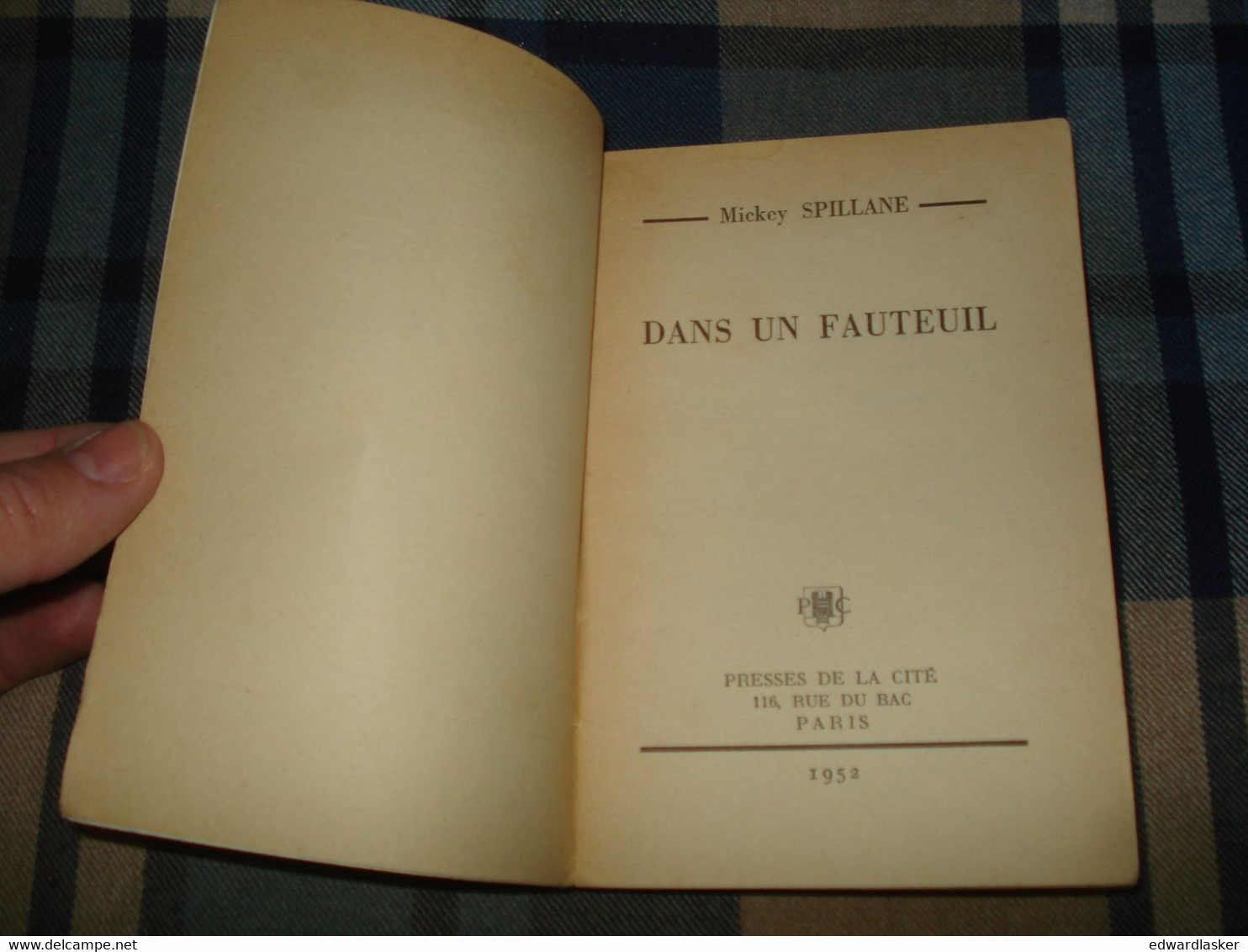 Un MYSTERE N°92 : DANS Un FAUTEUIL /Mickey SPILLANE - Juin 1952 - Presses De La Cité