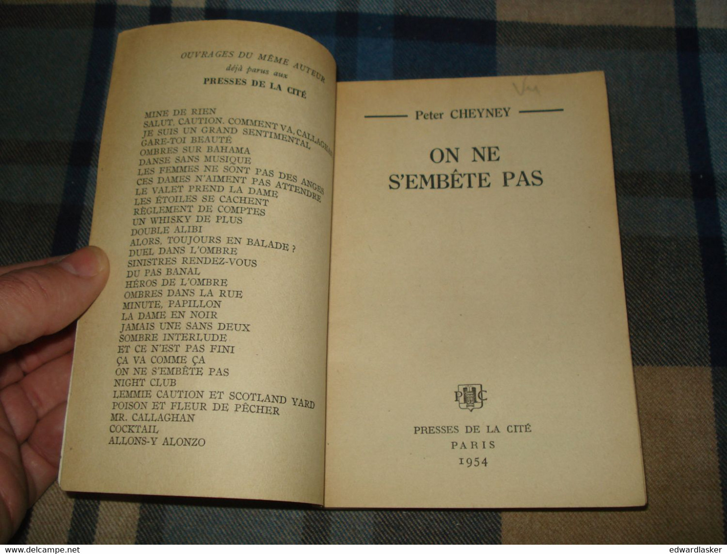 Un MYSTERE N°95 : On Ne S'embête Pas /Peter CHEYNEY - Septembre 1954 - Presses De La Cité