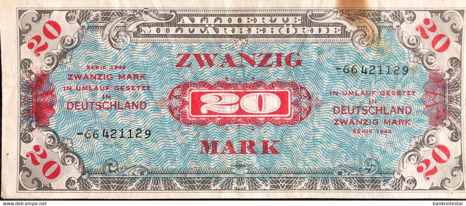 Germany 20 Mark, P-195d (1944) - Fine - 20 Mark