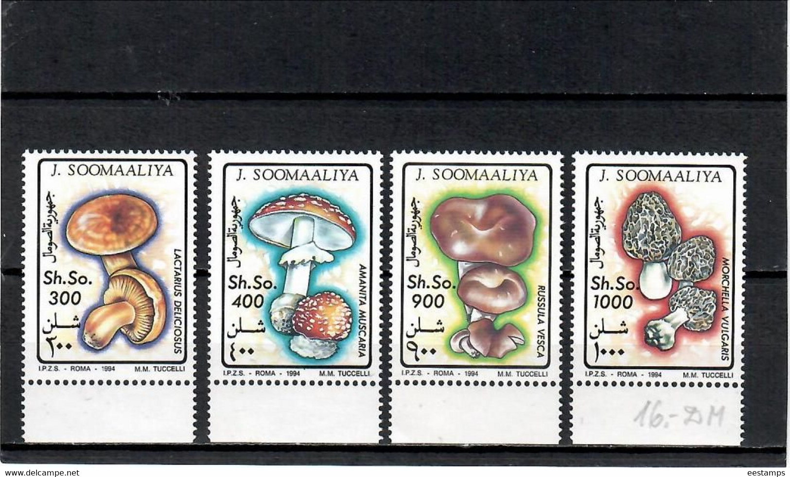 Somalia 1994 . Mushrooms. 4v. Michel # 503-06 - Somalia (1960-...)