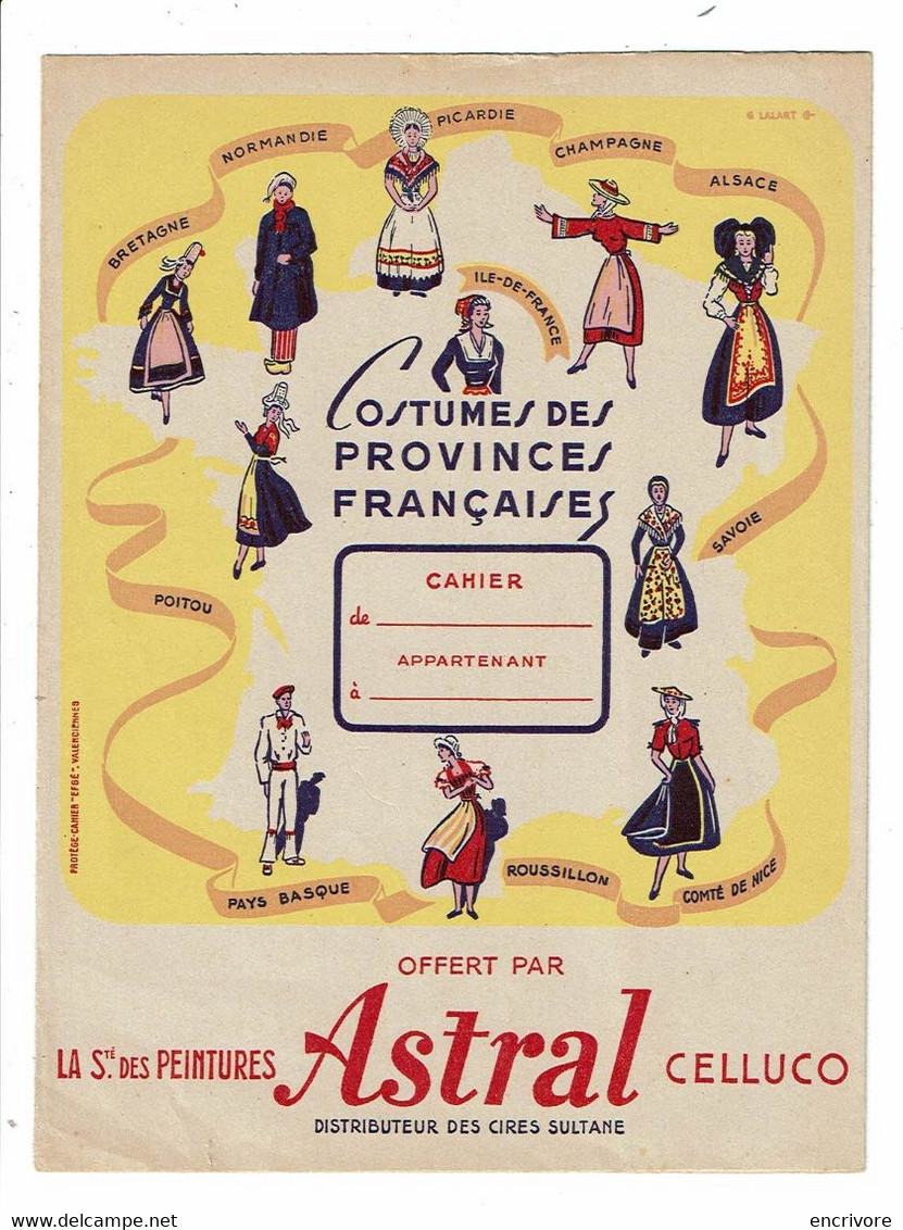 Protège Cahier  ASTRAL Peintures Costumes Des Provinces Françaises Cires SULTANES - Protège-cahiers