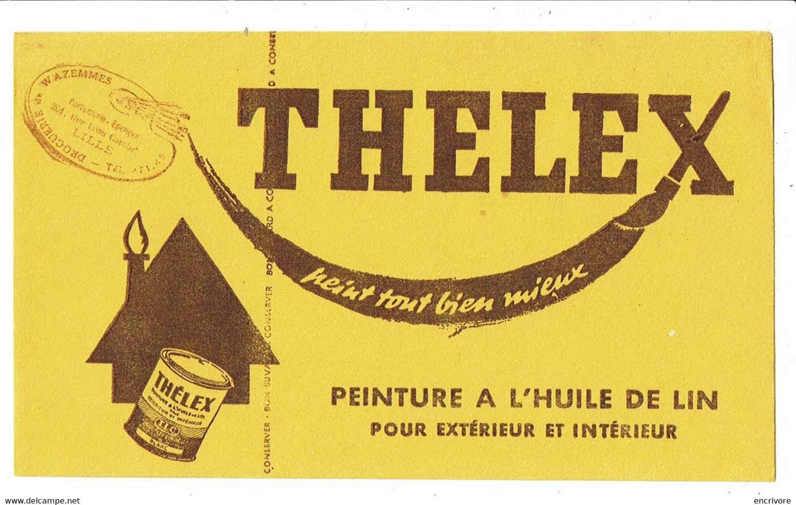 Buvard Peinture THELEX Tampon Droguerie De Wazemmes - Peintures