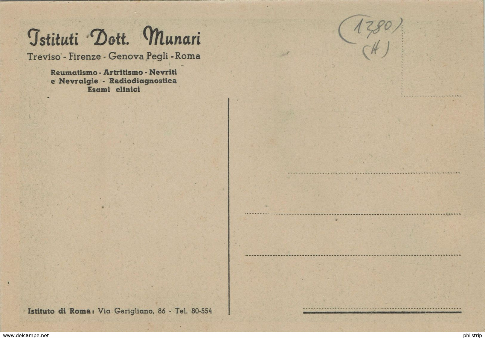 ROMA - Istituti Dott. Munari - Esami Clinici - Via Garigliano 86 - Rif. 1380 PI - Sanidad Y Hospitales