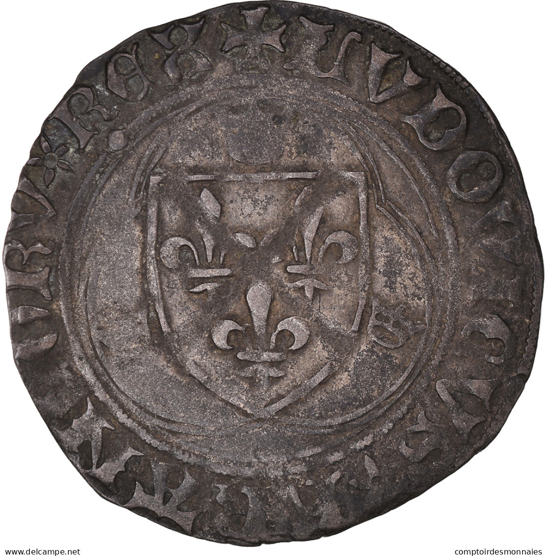 Monnaie, France, Louis XI, Blanc à La Couronne, Paris, TTB, Billon - 1461-1483 Louis XI. Le Prudent