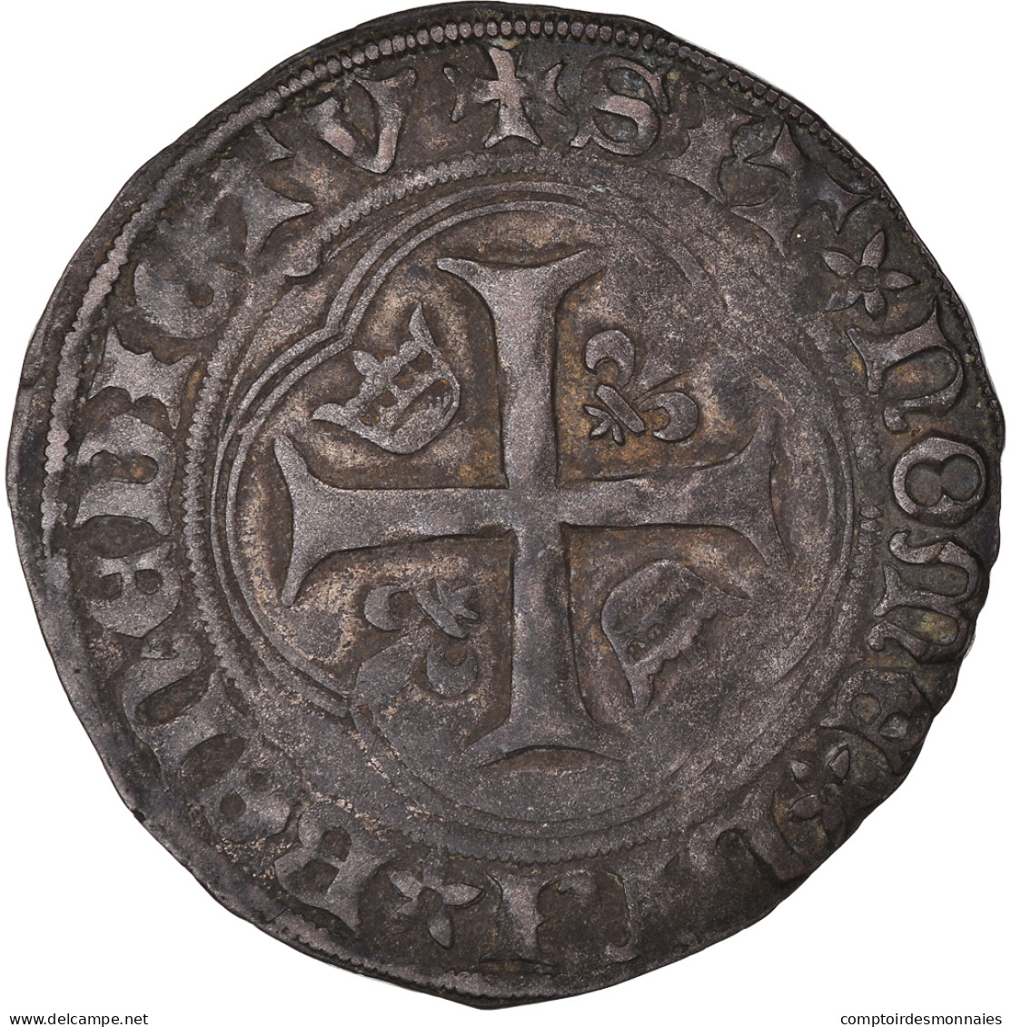 Monnaie, France, Louis XI, Blanc à La Couronne, Paris, TTB, Billon - 1461-1483 Louis XI. Le Prudent