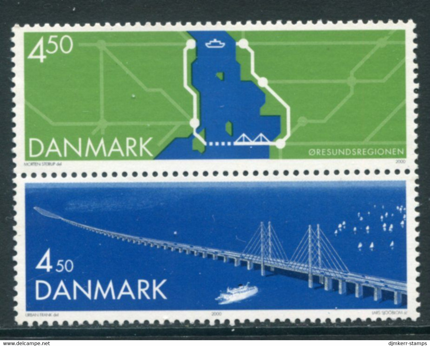 DENMARK 2000 Øresund Bridge  MNH / **. Michel 1253-54 - Nuevos