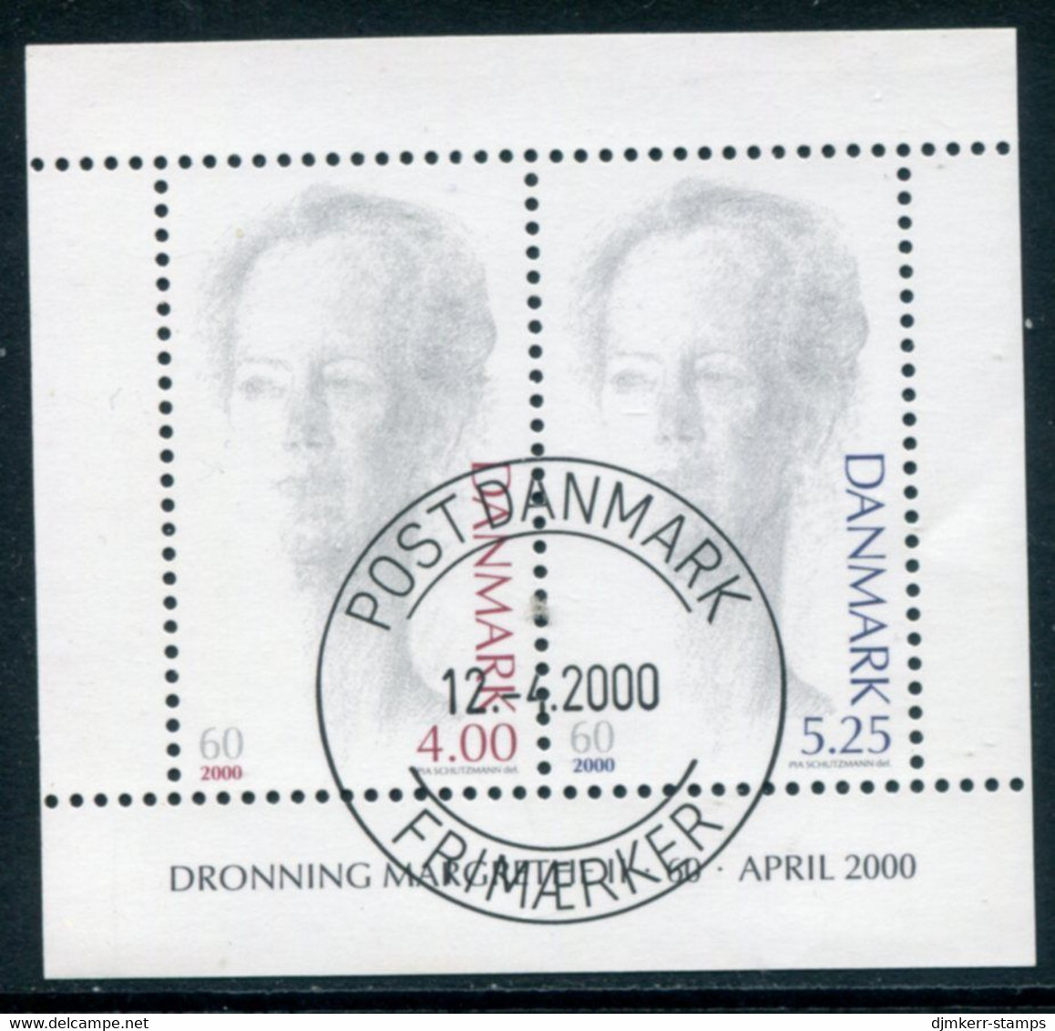 DENMARK 2000  Birthday Of Queen Margarethe Block Used. Michel Block 14 - Oblitérés