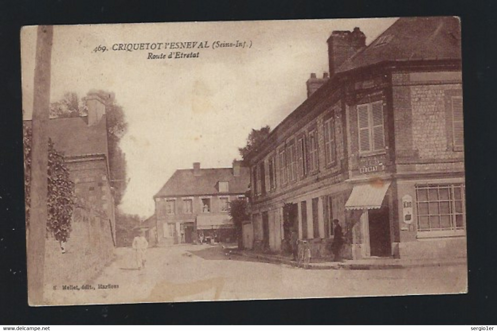 CPA   Seine Maritime  76   : Criquetot L'Esneval  Route D'Etretat - Criquetot L'Esneval