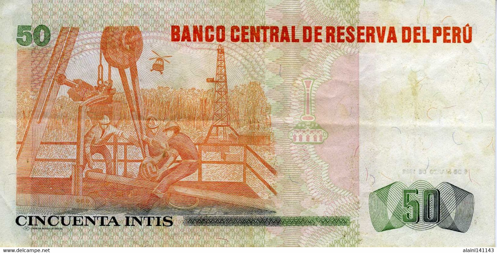 PÉROU - Banco Central De Reserva Del Peru. - 50 Intis 06-03-1986 Série A 6778863GJ P.131a - Circulé - Sonstige – Amerika