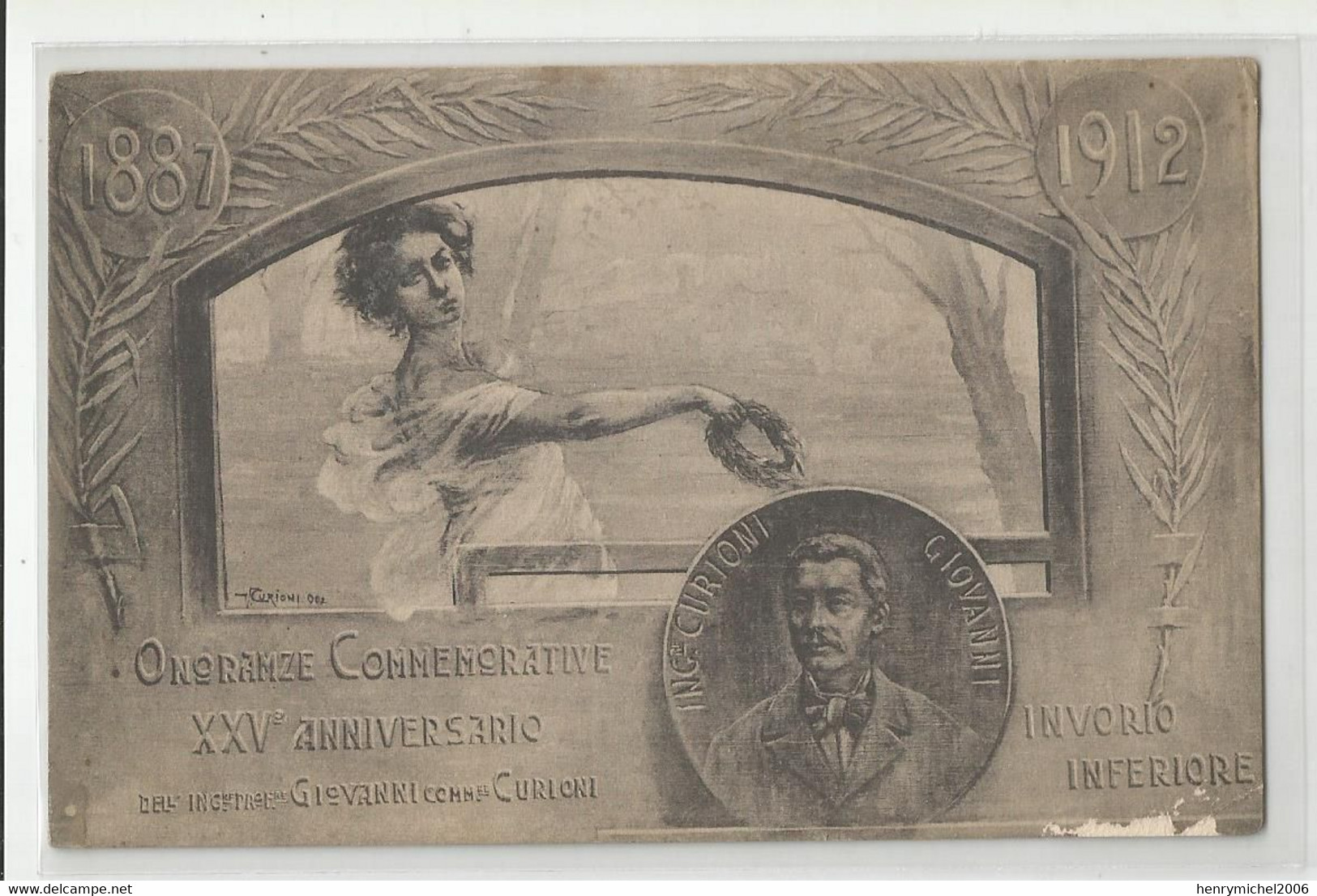 Italie - Italia - Italy - Piemonte - Novara Invorio Inferiore 1897 -1912 Curioni 25e Anniversario Femme Commemorative - Novara