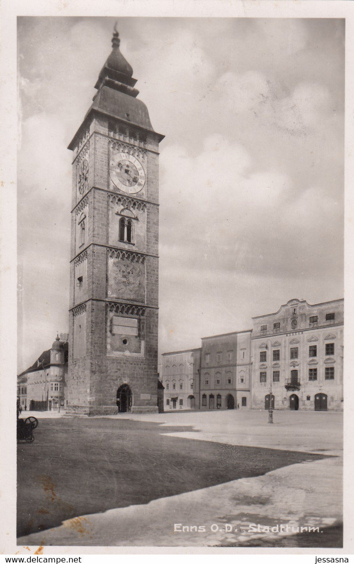 AK - OÖ - Enns - Stadtansicht Mit Dem Alten Stadtturm - Feldpost 1941 - Enns