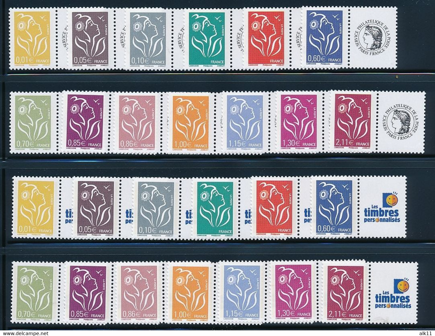France 2007 - 4048A-N Deux Séries Timbres Marianne De Lamouche Personnalisé Avec Logo Céres Et TPP - Neuf - Unused Stamps