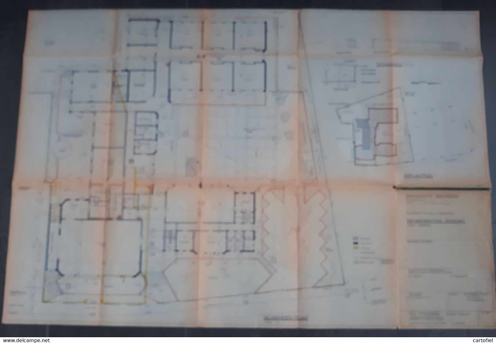 BIERBEEK-LOVENJOUL-2 ORIGINELE PLANNEN-GEMEENTESCHOOL-ONTWERP SCHOOLUITBREIDING+BLOK A-DAK-BEKISTING-1985-ZIE 4 FOTOS - Europa