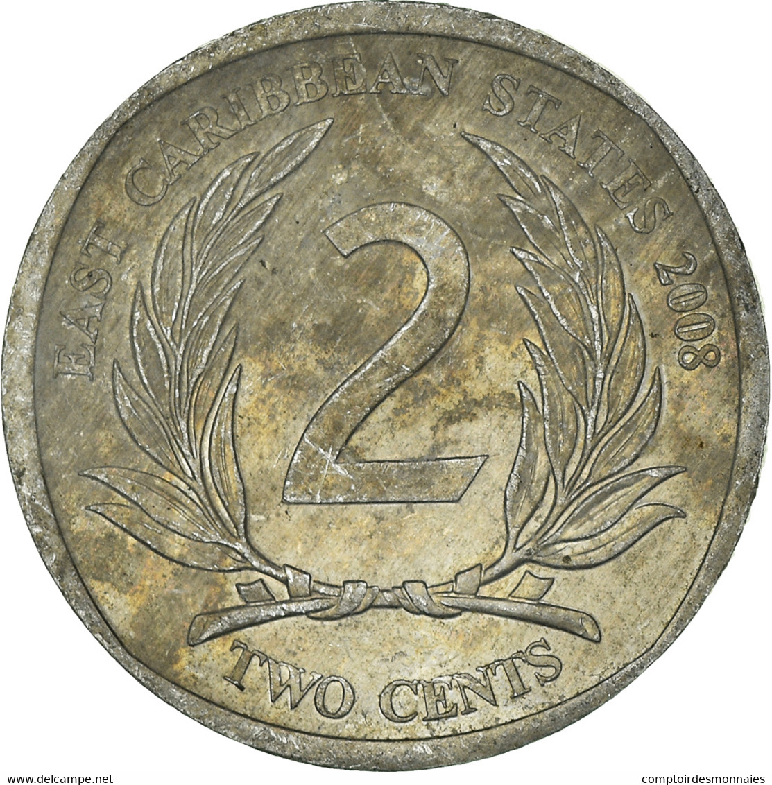 Monnaie, Etats Des Caraibes Orientales, 2 Cents, 2008 - Oost-Caribische Staten