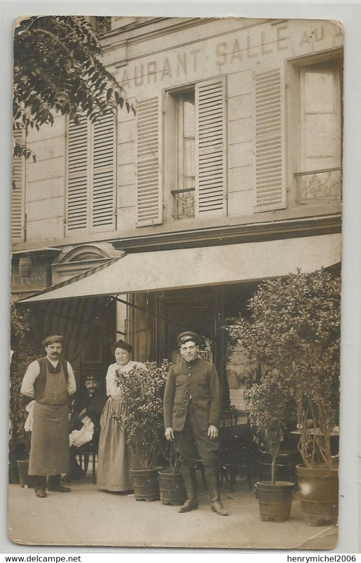 Paris 16 Restaurant Au 33 Avenue Malakoff En 1900 Carte Photo De Vandenbranden - Arrondissement: 16
