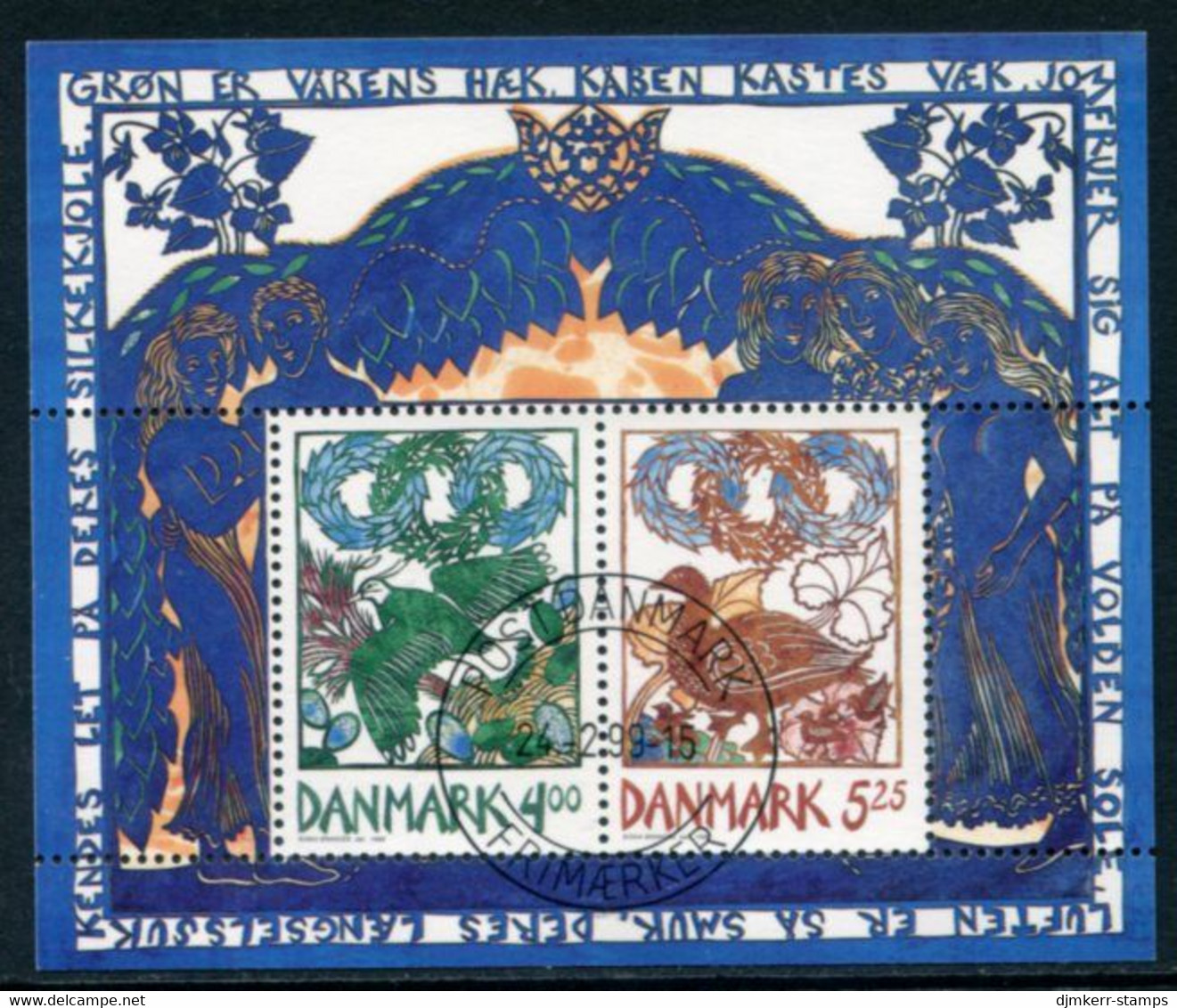 DENMARK 1999  Harbingers Of Spring Block Used..  Michel Block 11 - Used Stamps