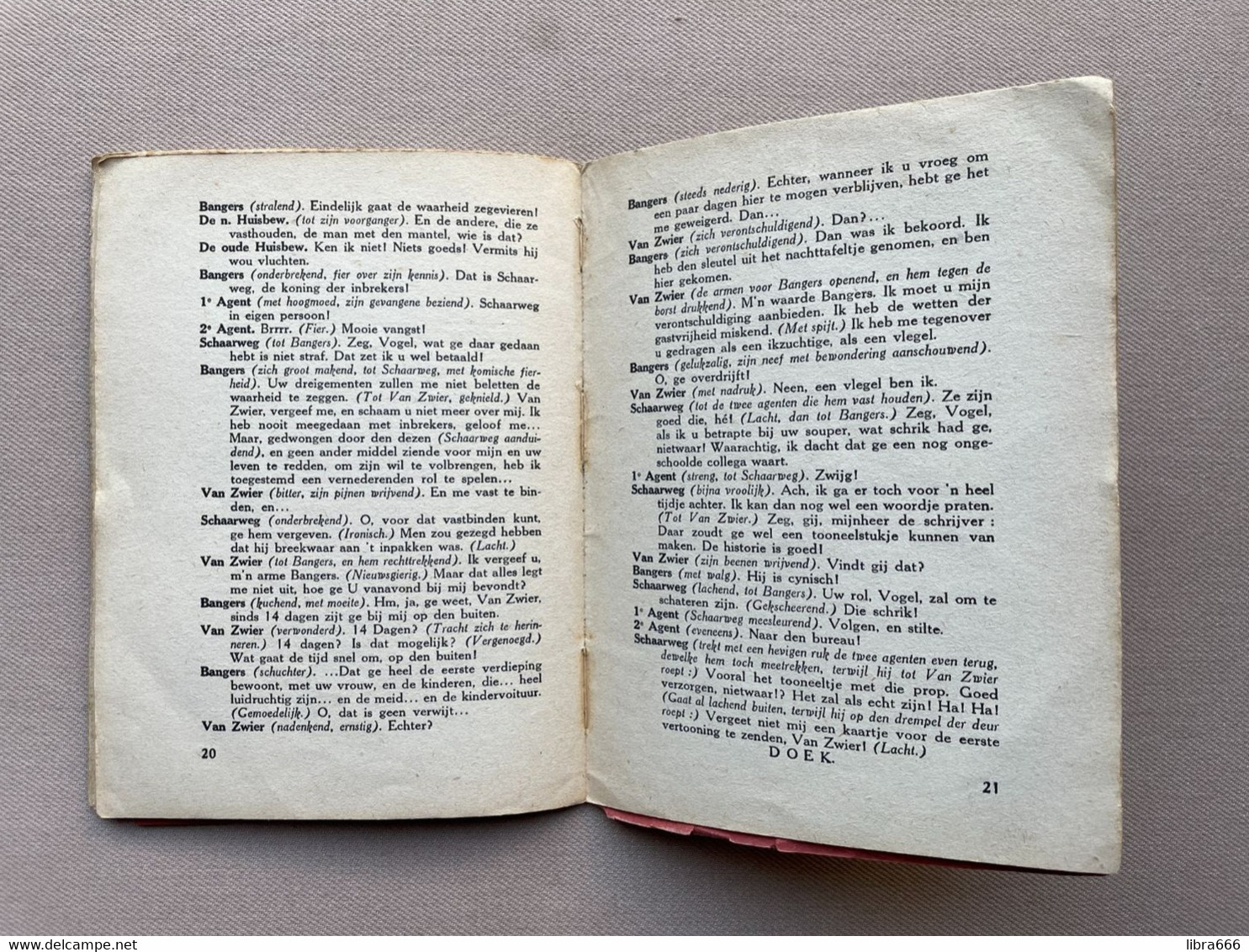 DIEVEN IN HUIS! (WIE IS DE DIEF) Blijspel in een bedrijf - RENAAT LEBON 1933 - L.J.Janssens en Zonen N° 290 Antwerpen