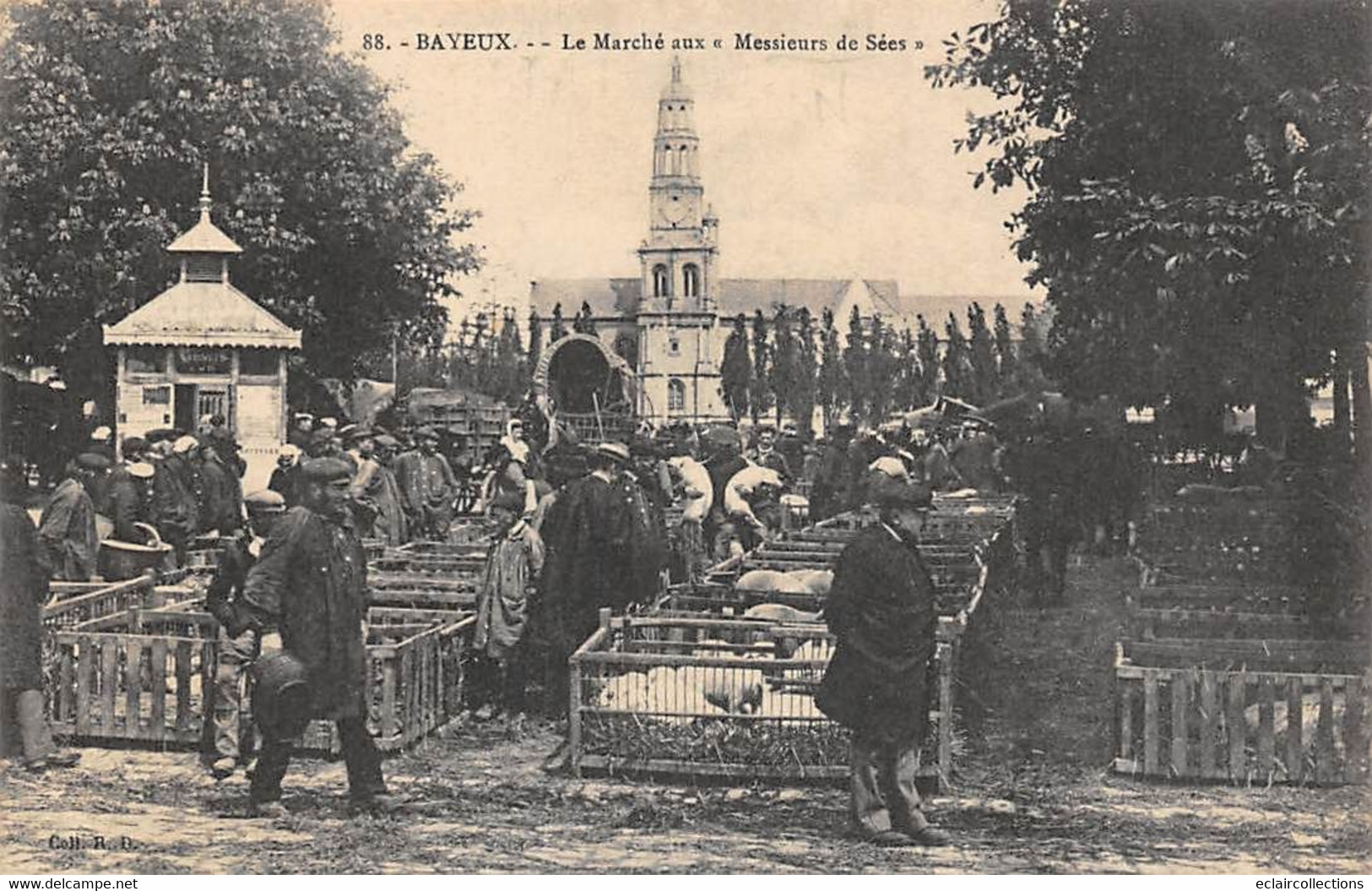 Bayeux        14        Le Marché. Aux Messieus De Sées      (voir Scan) - Bayeux