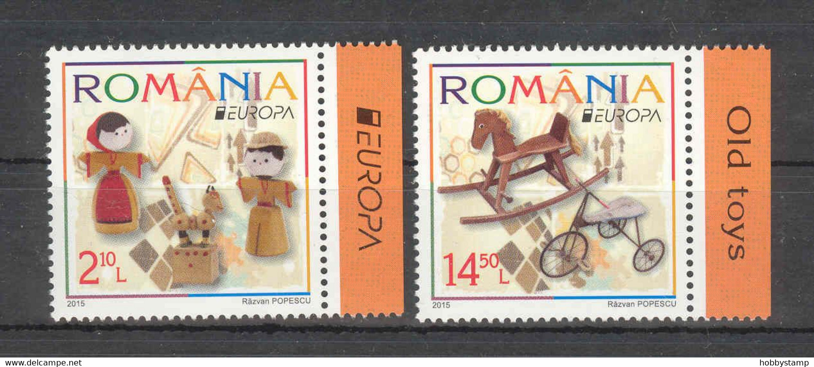 Romania 2015 Old Toys Europa CEPT  2v** MNH - Ongebruikt