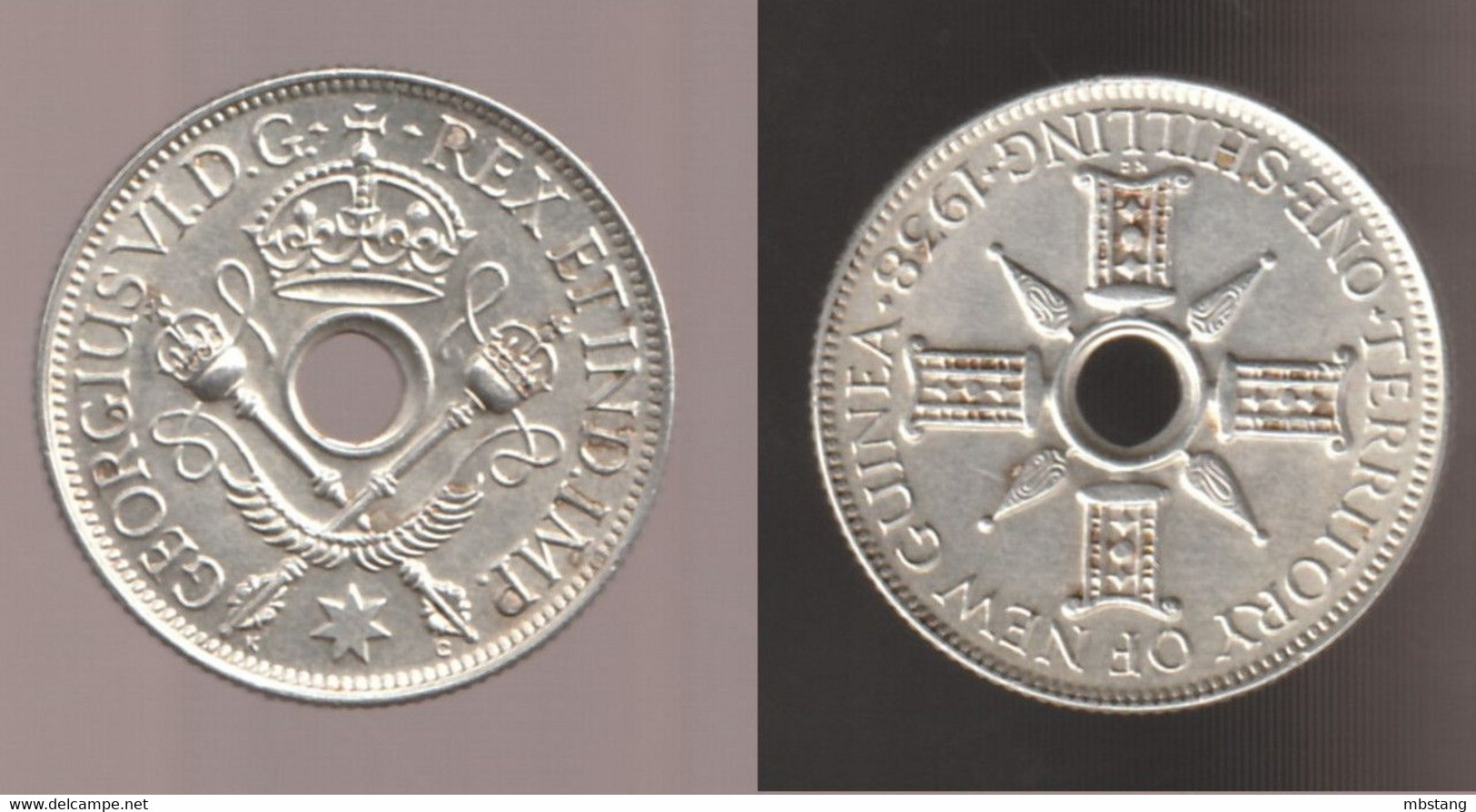 NUEVA GUINEA  1 Shilling  1938  Silver (.925) • 5.3800 G • ⌀ 23.5 Mm KM# 8 - Papua New Guinea