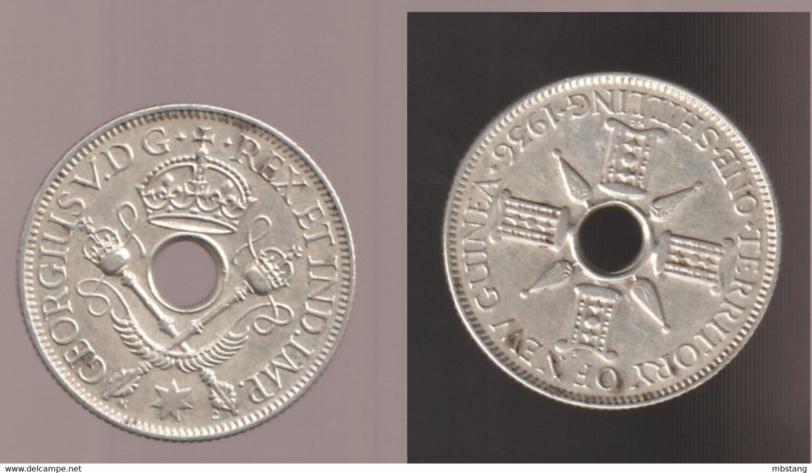 NUEVA GUINEA  1 Shilling -1936 Silver (.925) • 5.38 G • ⌀ 23.5 Mm KM# 5, Schön# 5, - Papúa Nueva Guinea