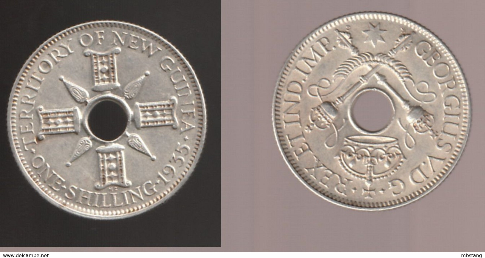 NUEVA GUINEA  1 Shilling 1935  Silver (.925) • 5.38 G • ⌀ 23.5 Mm KM# 5, Schön# 5, - Papuasia Nuova Guinea