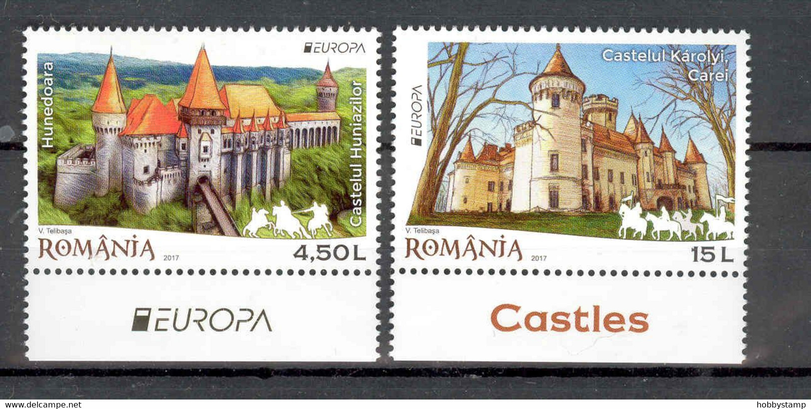 Romania 2017 Castles Europa CEPT  2v** MNH - Neufs