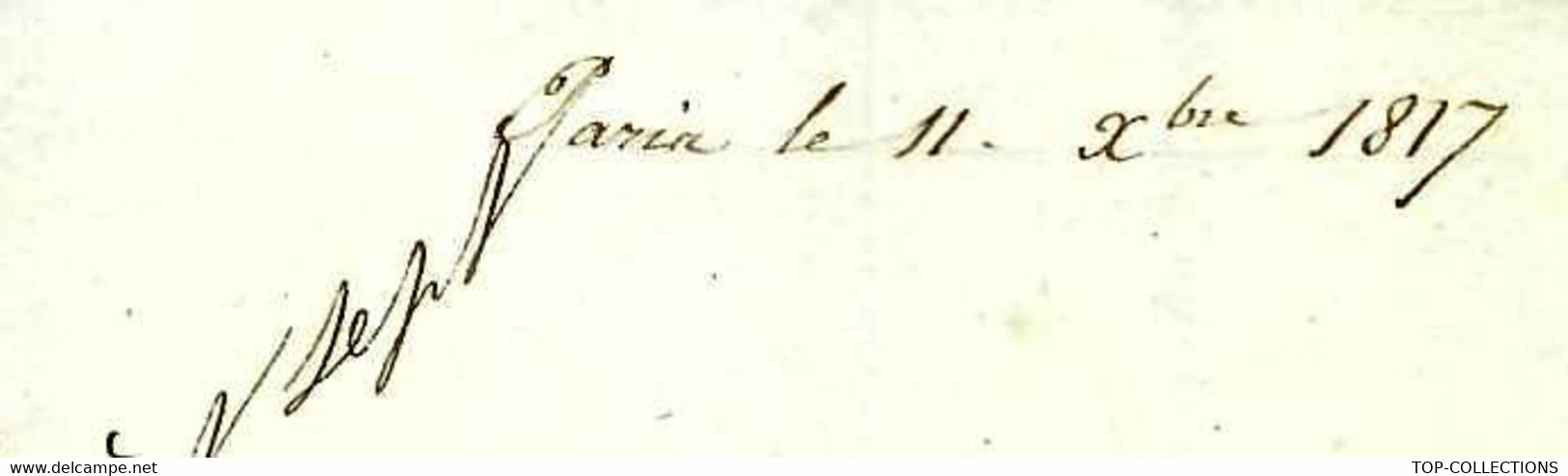 1817  De Paris Declercq Cachet Chambre Des Pairs => Coget  Inspecteur Forets Evreux Litige Arbres Maire De Conches Eure - 1800 – 1899