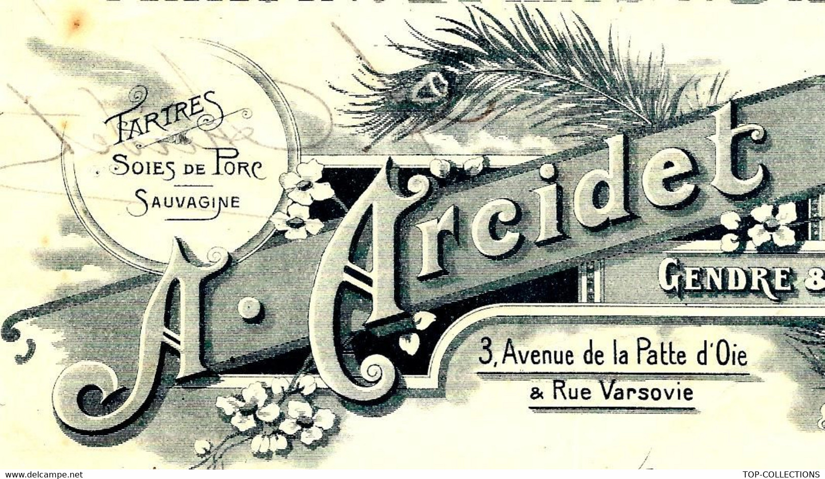 1907 CHIFFONS PLUMES DUVETS à Toulouse A. Arcidet Pour Lamourelle à Carcassonne V.SCANS - 1900 – 1949