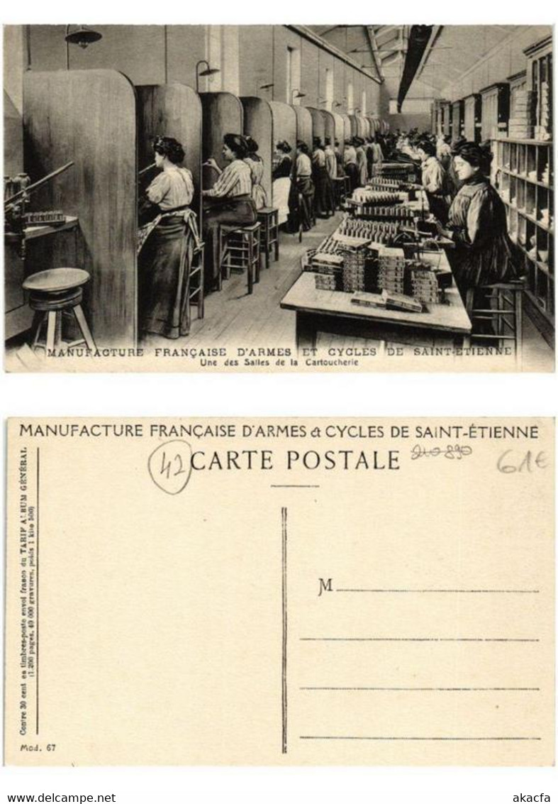 CPA Manufacture D'Armes Et Cycles St-ÉTIENNE Salle De La Cartoucherie (509233) - Andere & Zonder Classificatie