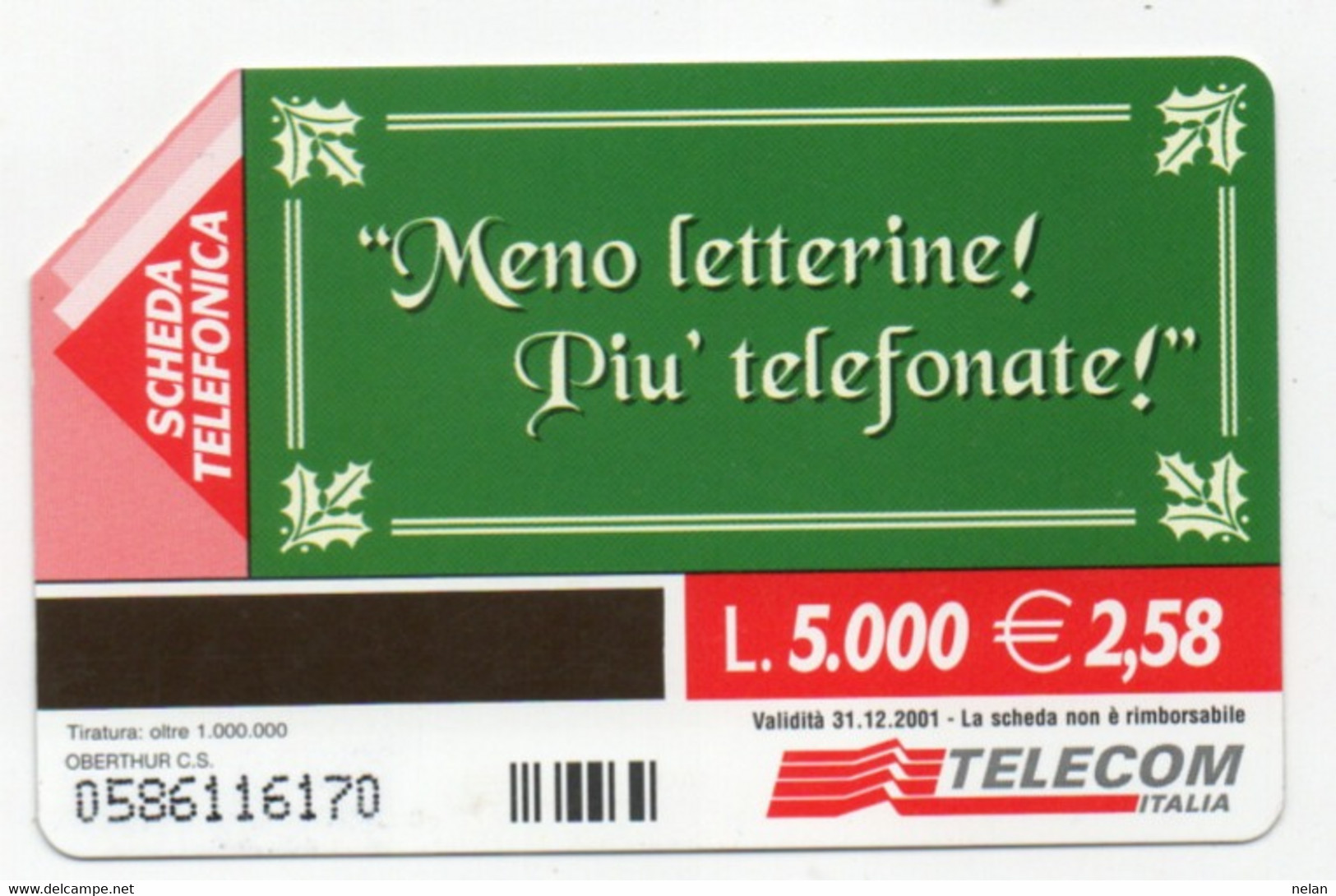 ITALIA - TELECOM - NATALE 1999 - Weihnachten