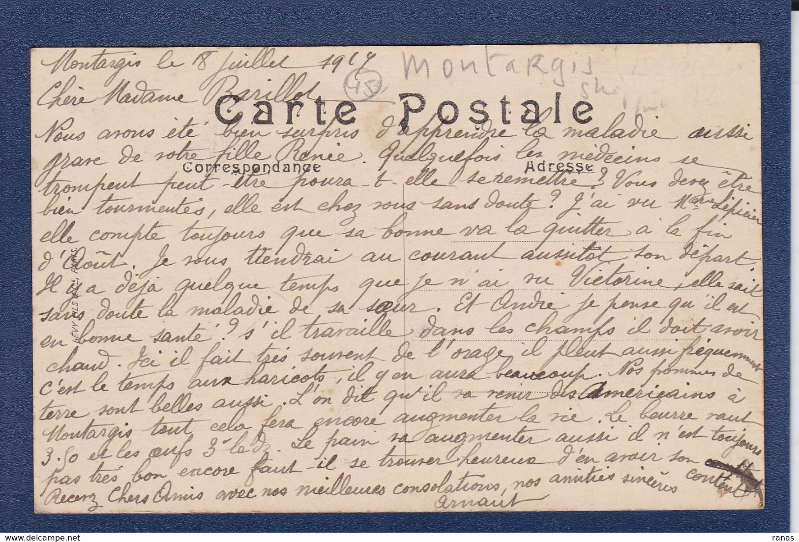 CPA [45] Loiret > Montargis Commerce Shop Devanture Magasin écrite Deltiology Cartes Postales - Montargis