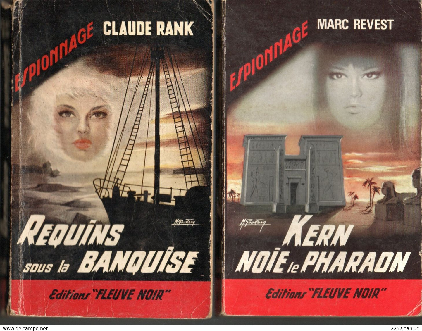 2 Romans Espionnage - Editions  Fleuve Noir N: 312 Et 625 - Requins Sous La Banquise  &  Kern Noie Le Pharaon . - Fleuve Noir