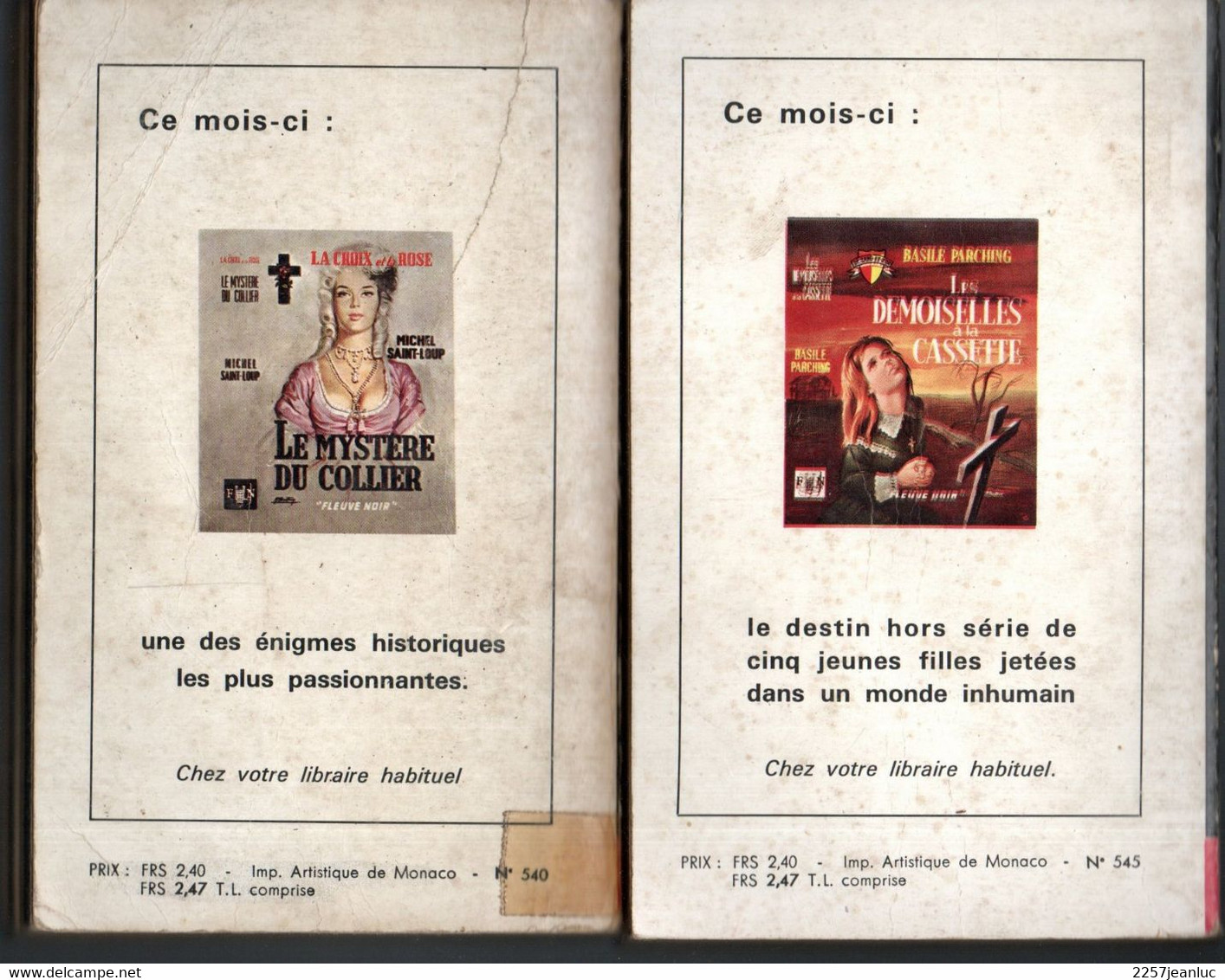 2 Romans Espionnage - Editions  Fleuve Noir N: 540 Et 545 - Exportation Interdite  &  Mr Suzuki Et La Lueur Bleue. - Fleuve Noir