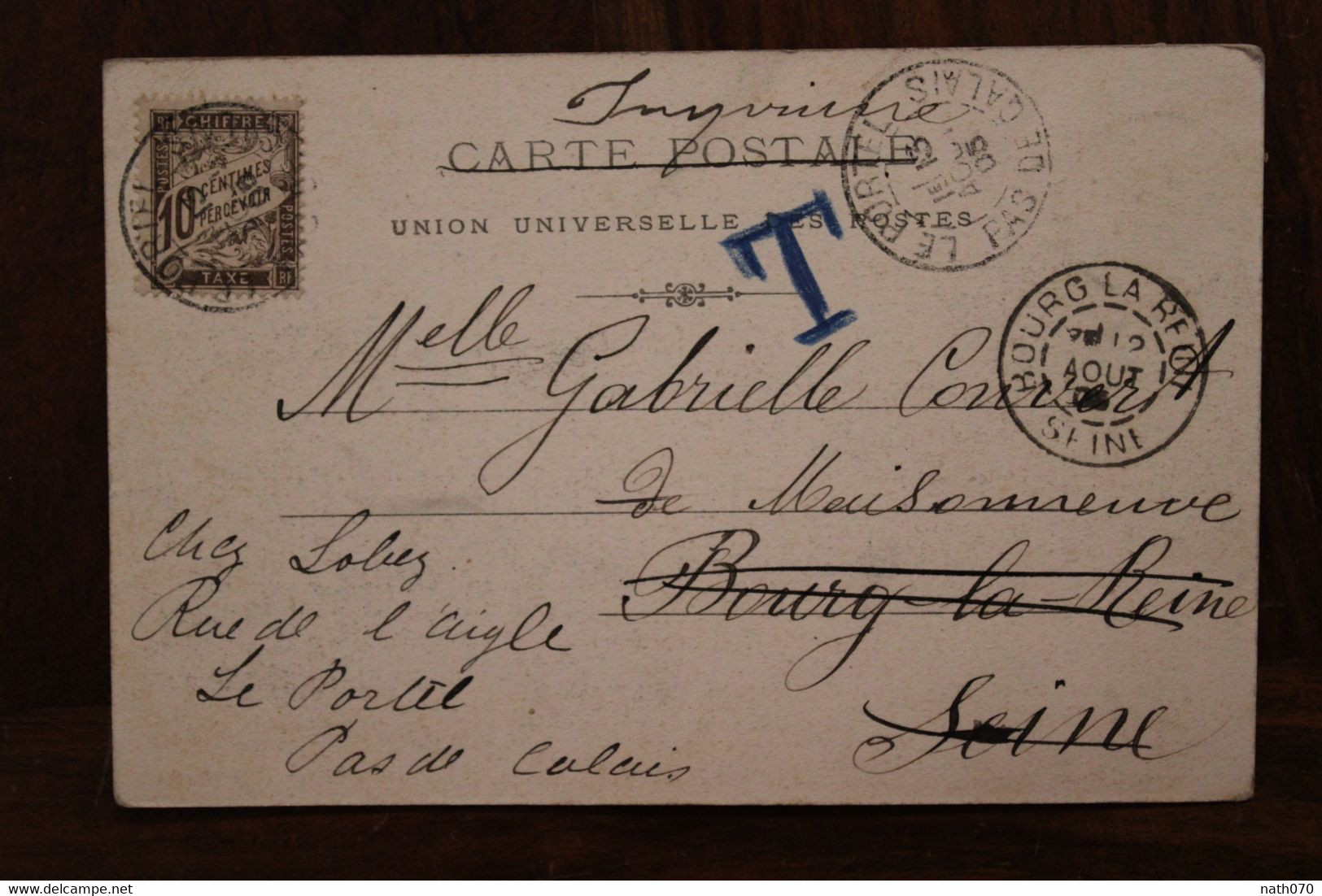 1905 Cpa AK Corfou Citadelle Grèce Greece France Bourg La Reine Voyagée Le Portel Taxe - Grèce