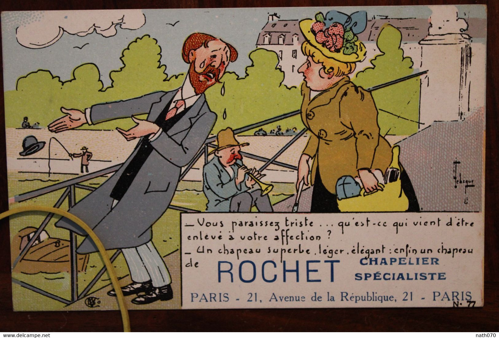 1910's CPA Ak Publicité Pub Illustrateur Chapeau ROCHET Chapelier Mode - Other & Unclassified