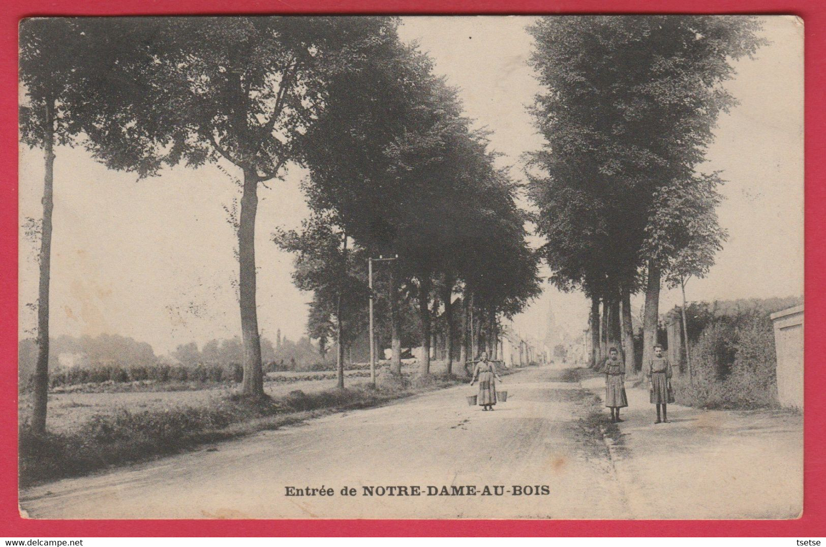 Jesus-Eik / Notre-Dame-au-Bois - Entrée ... Du Village - 1908 ( Verso Zien ) - Overijse