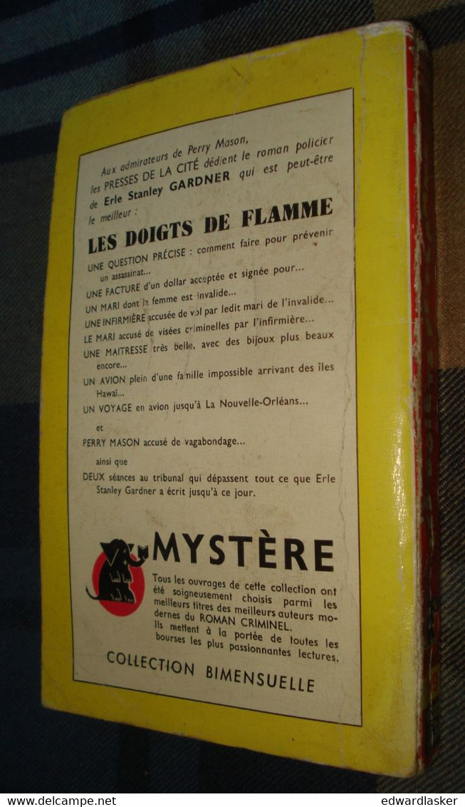 Un MYSTERE N°99 : Les DOIGTS De FLAMME /Erle Stanley GARDNER - Septembre 1952 - Presses De La Cité