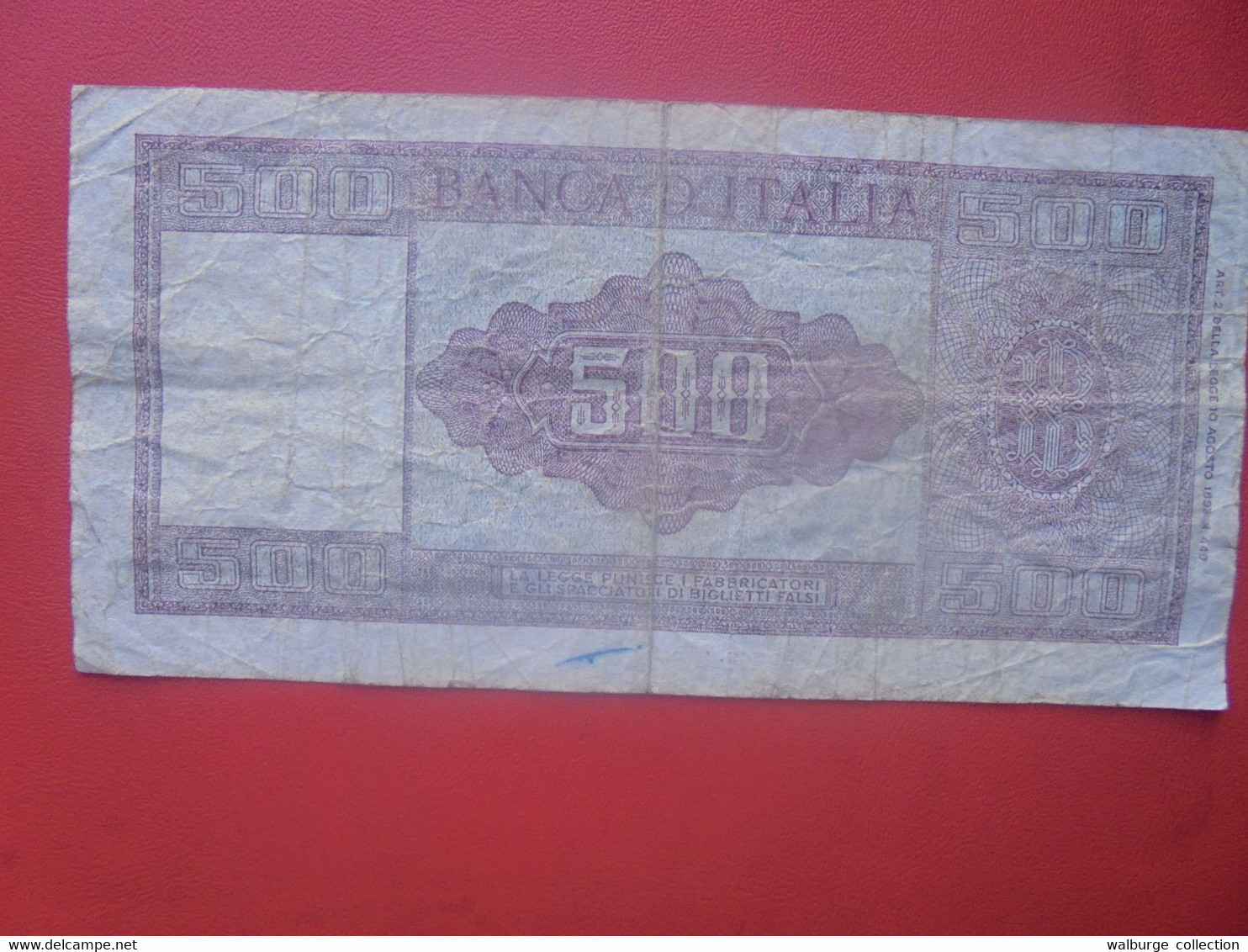 ITALIE 500 LIRE 1947-1961 Signature B Circuler (L.6) - 500 Liras