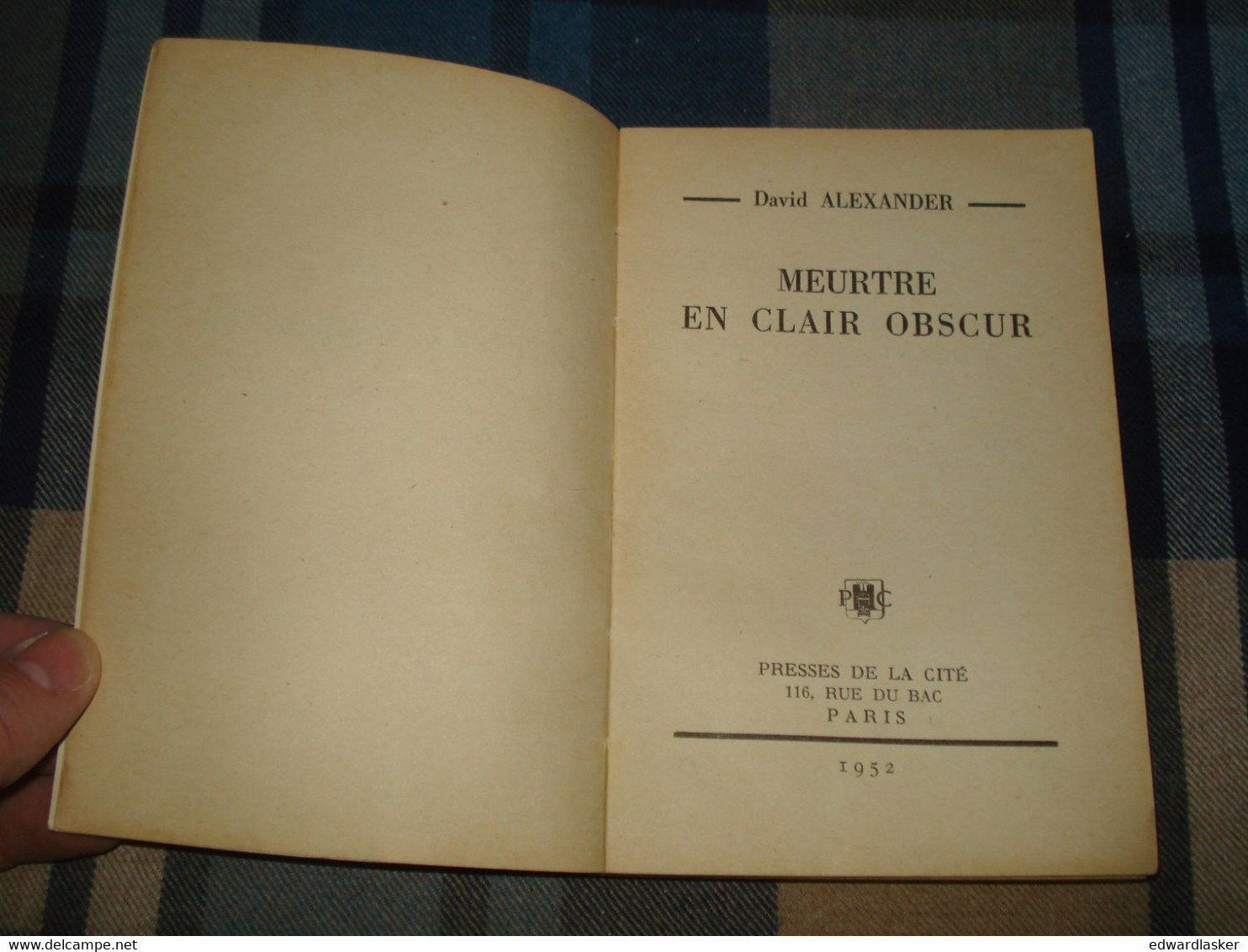 Un MYSTERE N°100 : MEURTRE En CLAIR OBSCUR /David ALEXANDER - Août 1952 - Presses De La Cité