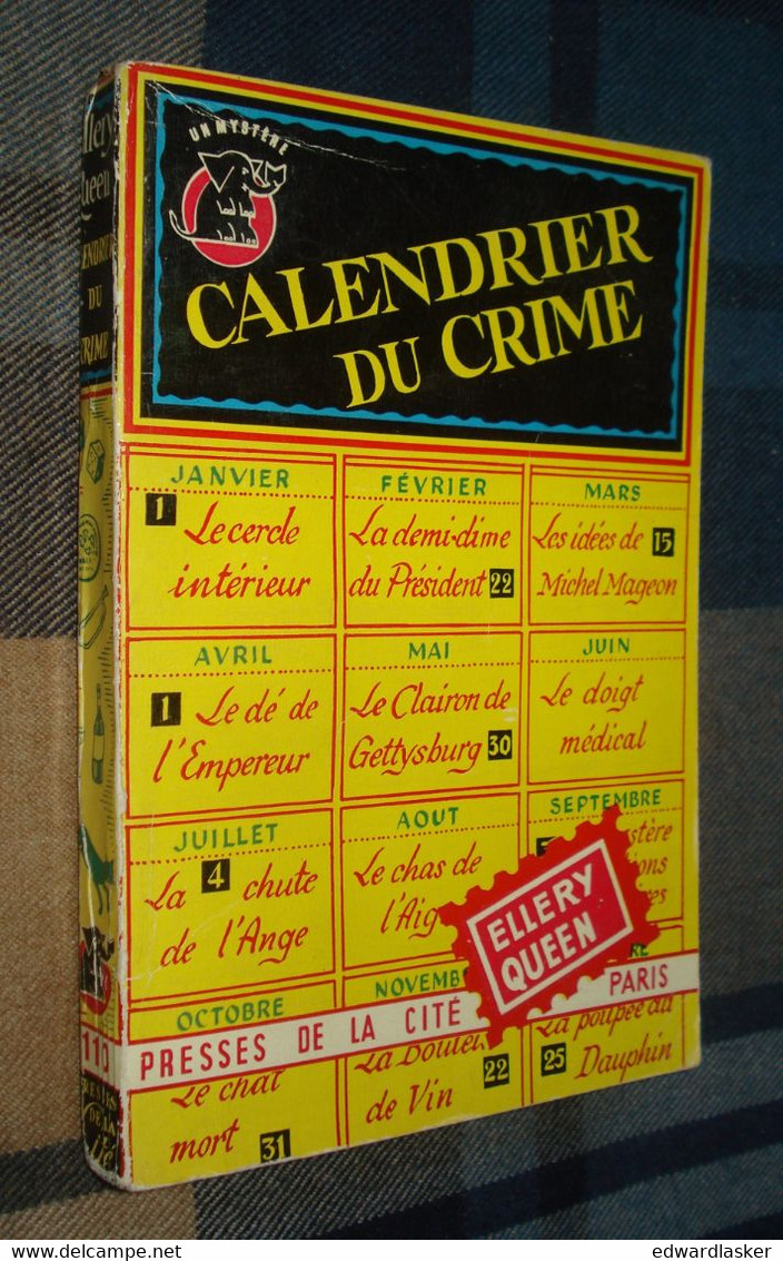 Un MYSTERE N°110 : CALENDRIER Du CRIME /Ellery QUEEN - Décembre 1952 - Presses De La Cité
