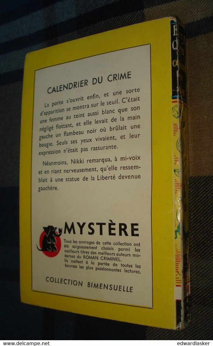 Un MYSTERE N°110 : CALENDRIER Du CRIME /Ellery QUEEN - Décembre 1952 - Presses De La Cité