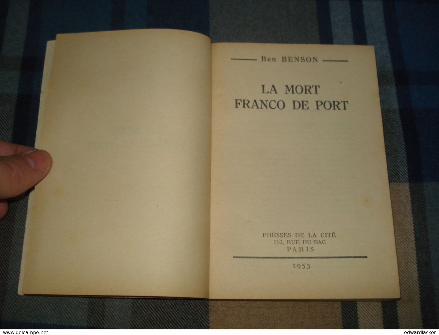 Un MYSTERE N°111 : La MORT Franco De Port /Ben BENSON - Janvier 1953 [2] - Presses De La Cité