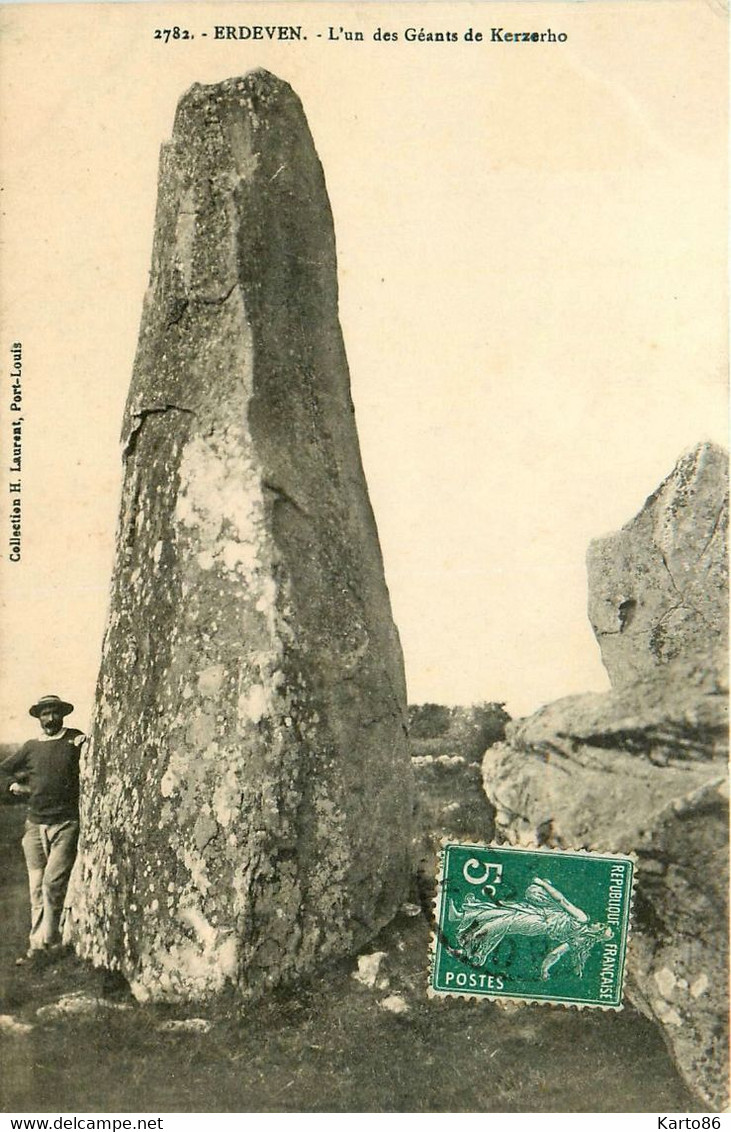 Erdeven * L'un Des Géants De Kerzerho * Monolithe Menhir - Erdeven