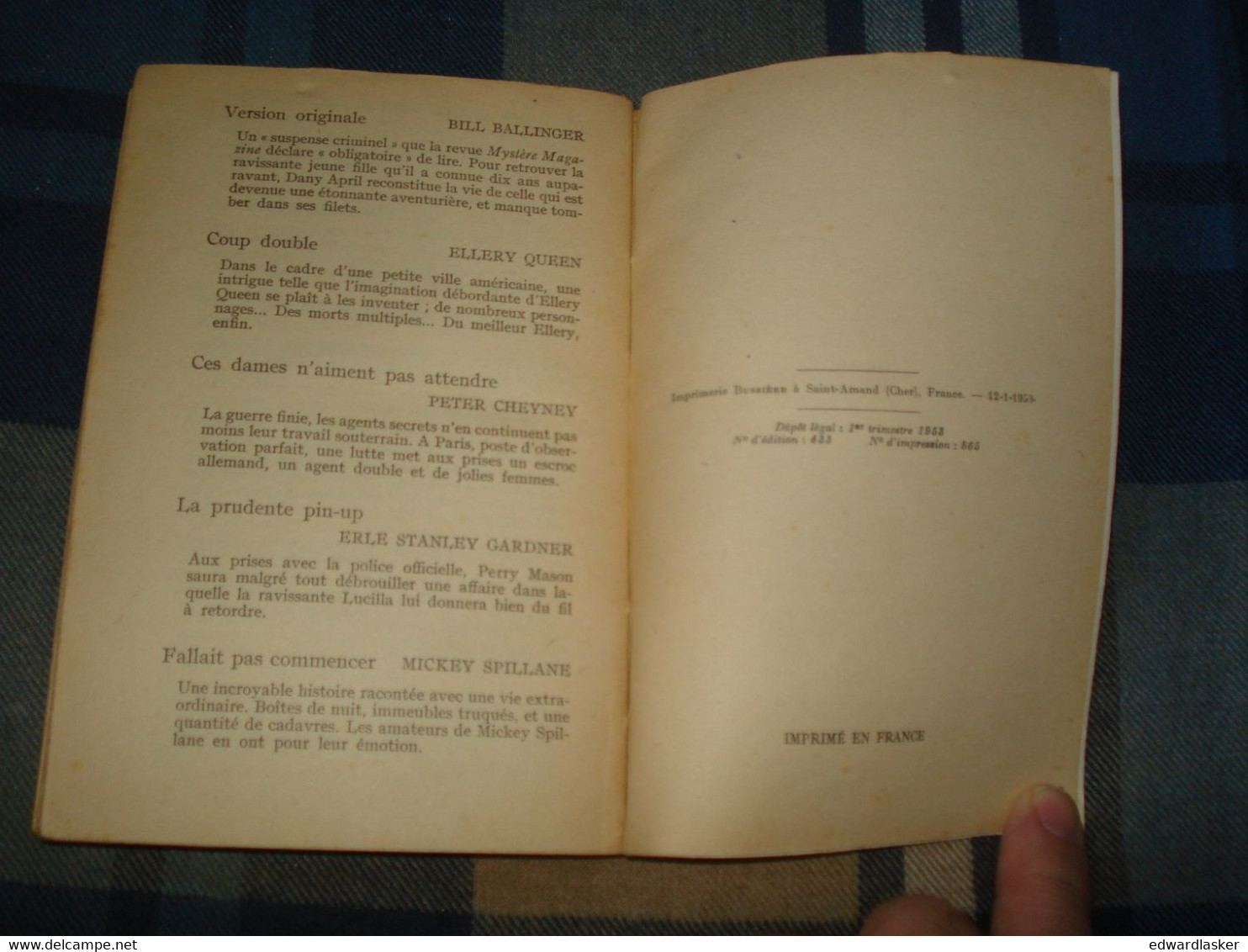 Un MYSTERE N°116 : MADAME Est SERVIE /Adam KNIGHT - Janvier 1953 - Presses De La Cité